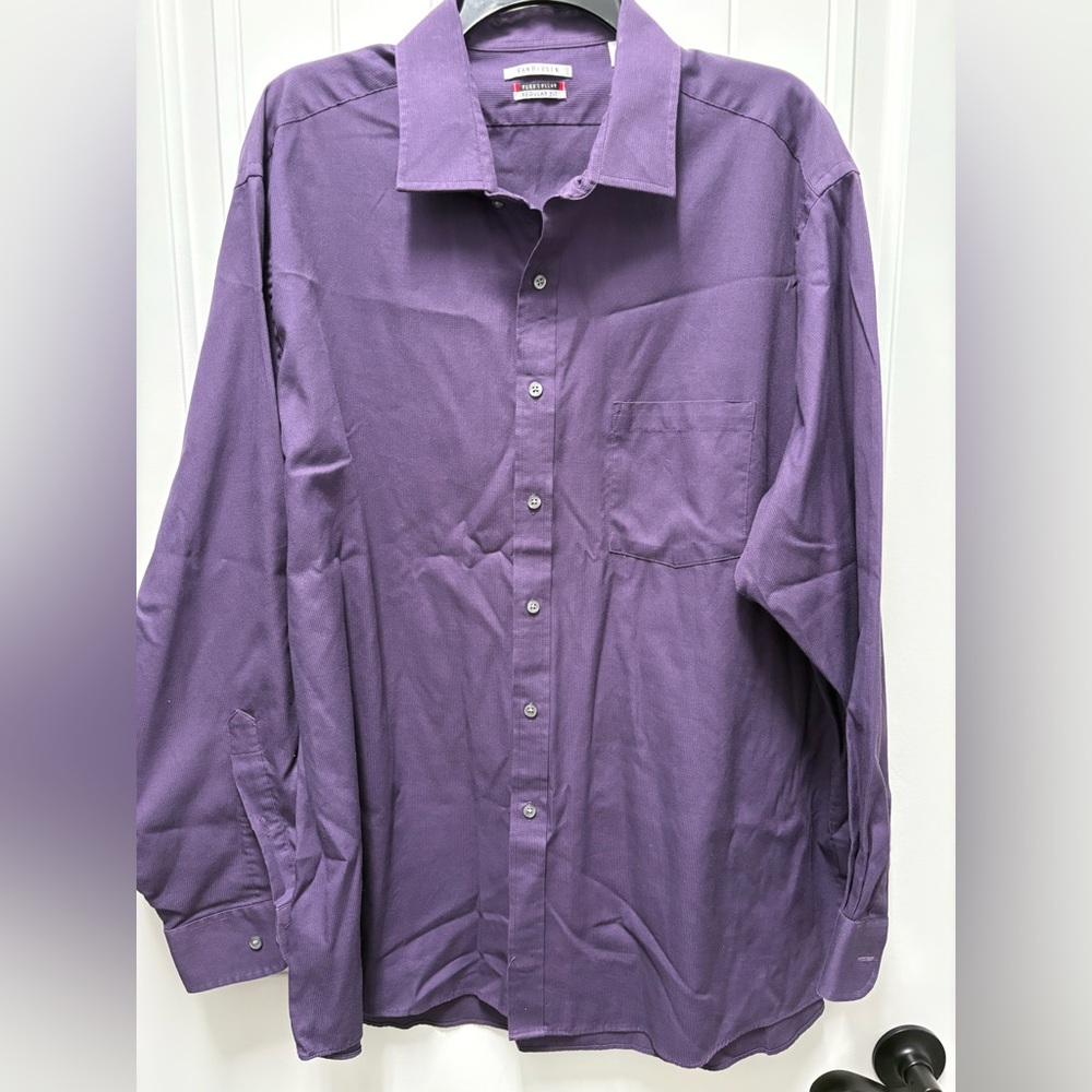 Van Heusen Men's Purple Button Down Shirt